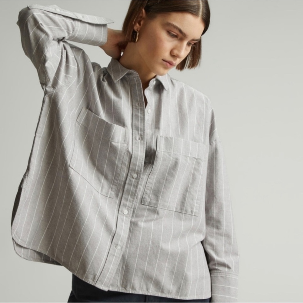 Everlane The Boxy Oxford Shirt Large - Picture 2 of 14